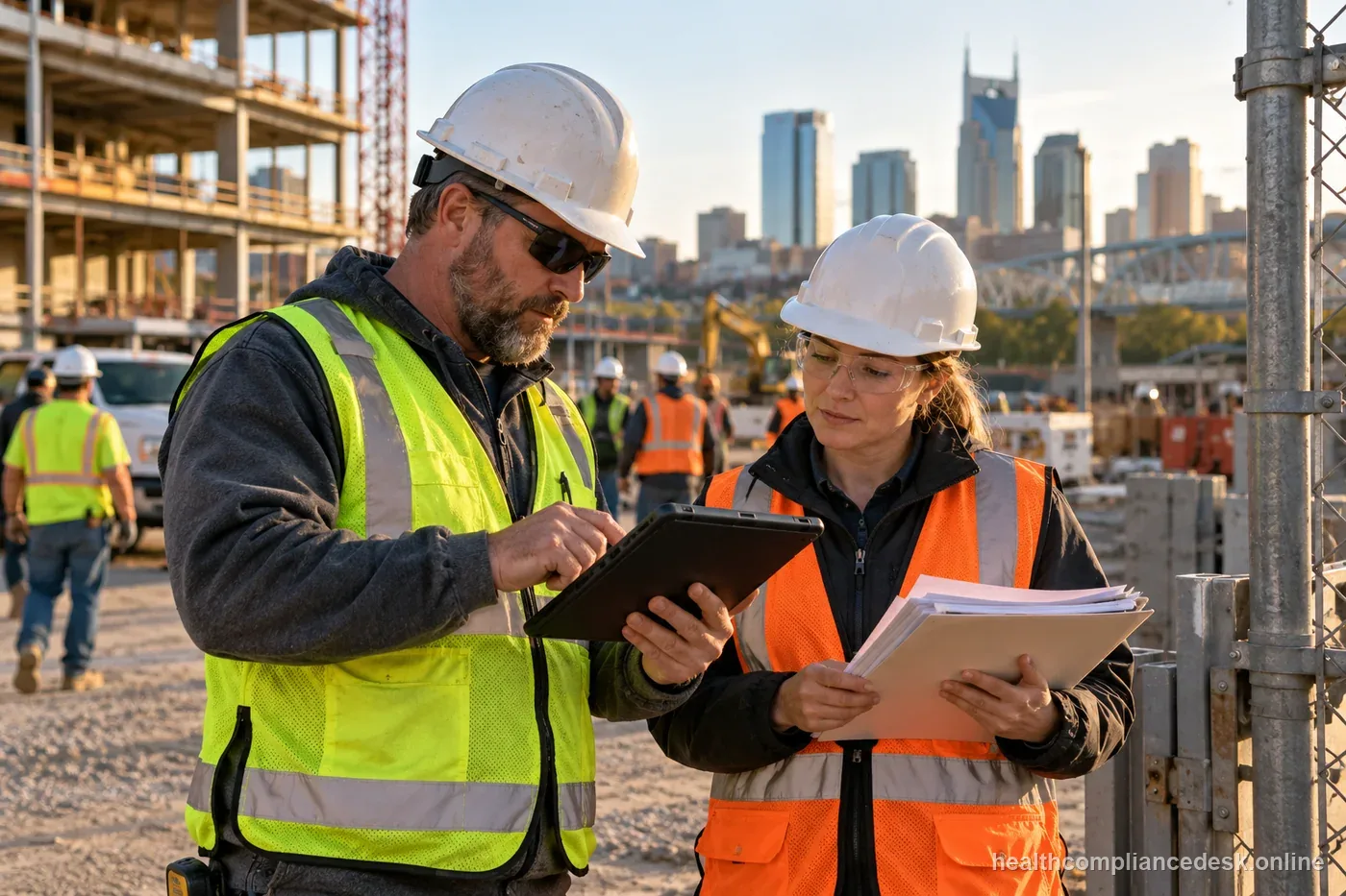 Tennessee construction owner checking workers’ compensation exemption registration paperwork
